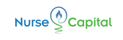 Logo of Nurse Capital with blue and green text and a stylized figure.